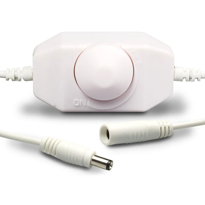 Dimmer | Draaidimmer | 12-24V | 2A | max. 48W | ronde stekker | wit
