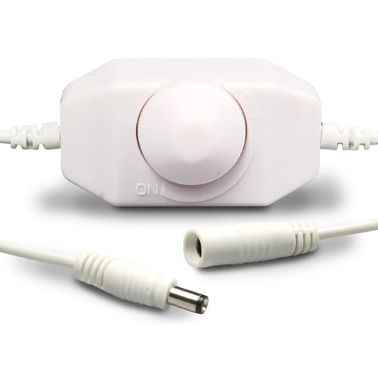 Dimmer | Draaidimmer | 12-24V | 2A | max. 48W | ronde stekker | wit