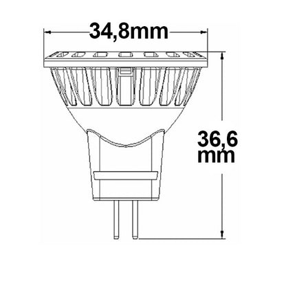MR11 | LED-lamp | diffuus | 2W | warm wit | 120°