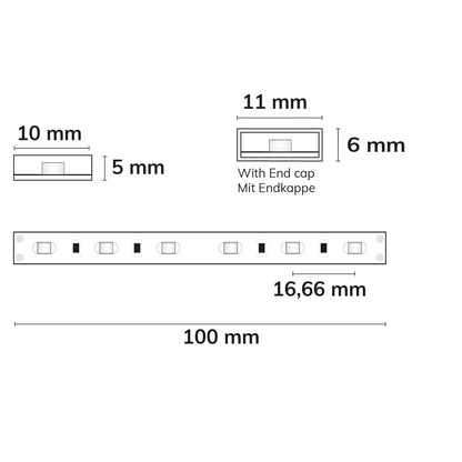 AQUA827 | LED-strip | 5m | 2700K | 4,8W/m | 24V | IP68