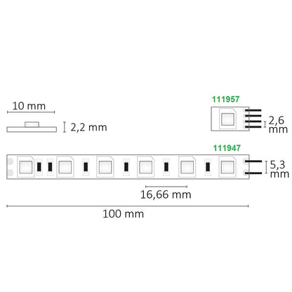 SIL-RGB | LED-strip | 5m | RGB | 14,4W/m | 24V | IP20
