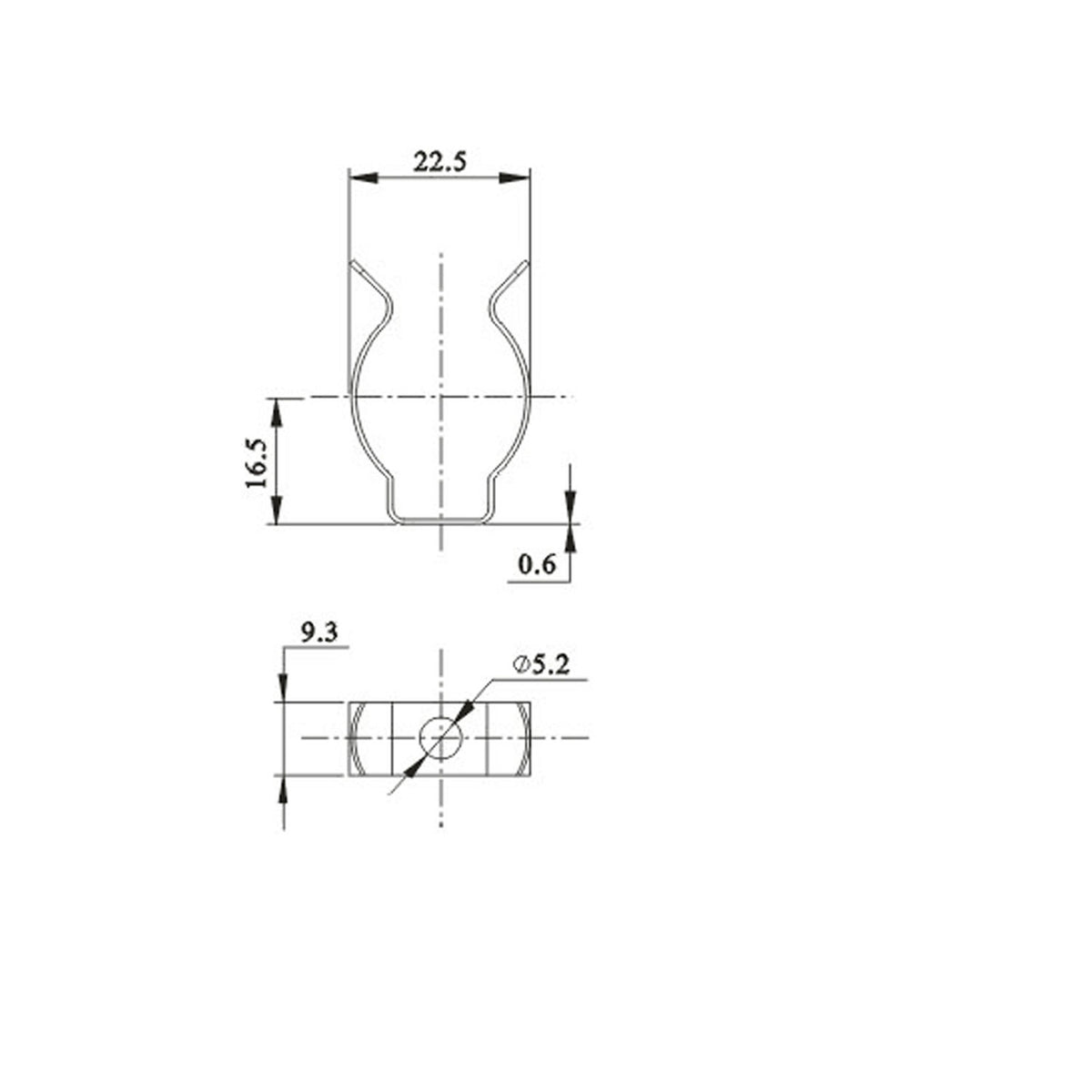 Installatiemateriaal | montageclip chroom | T8 buis