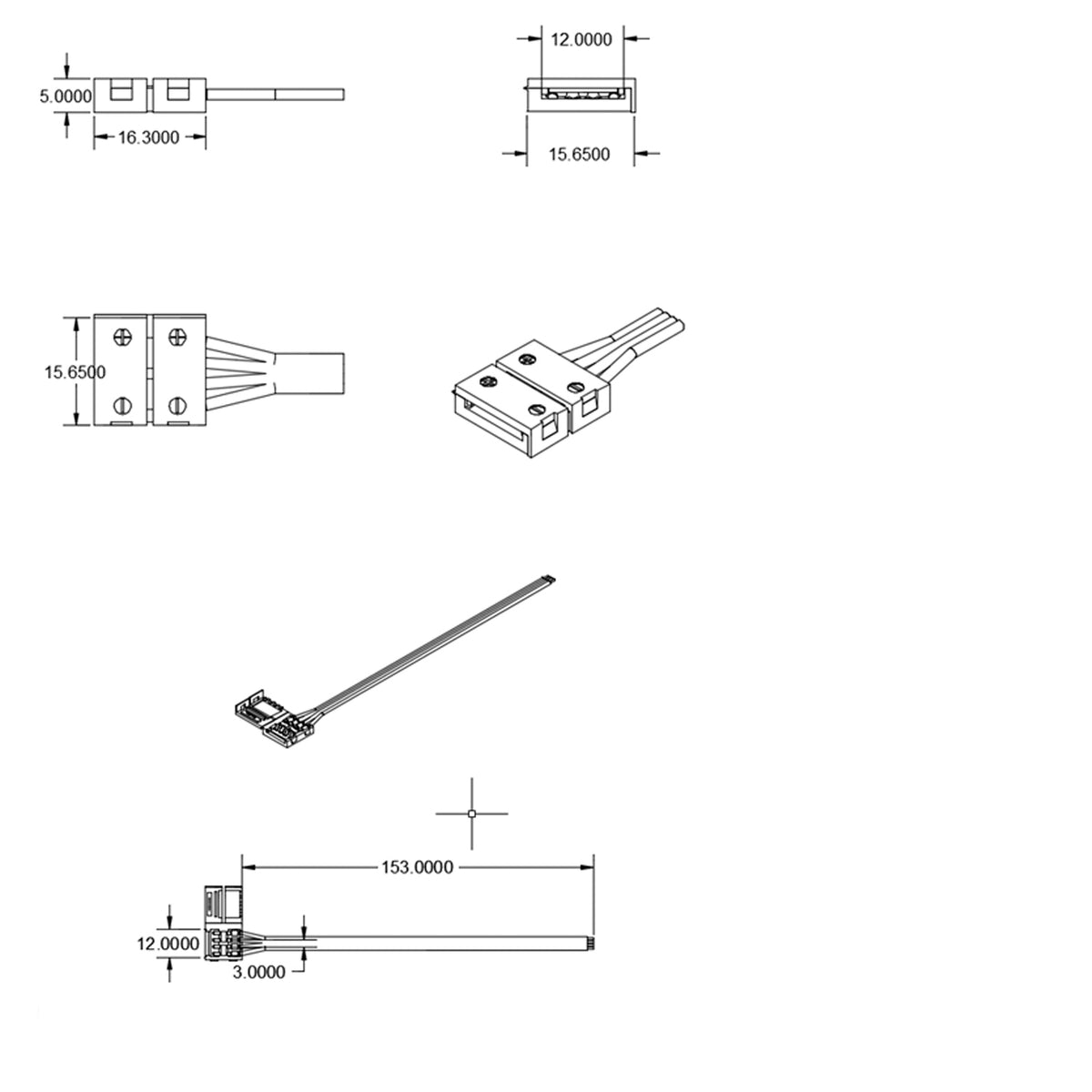 C1-212 | Connector | clipconnector met kabel | 2-polig | 12mm | max. 5A
