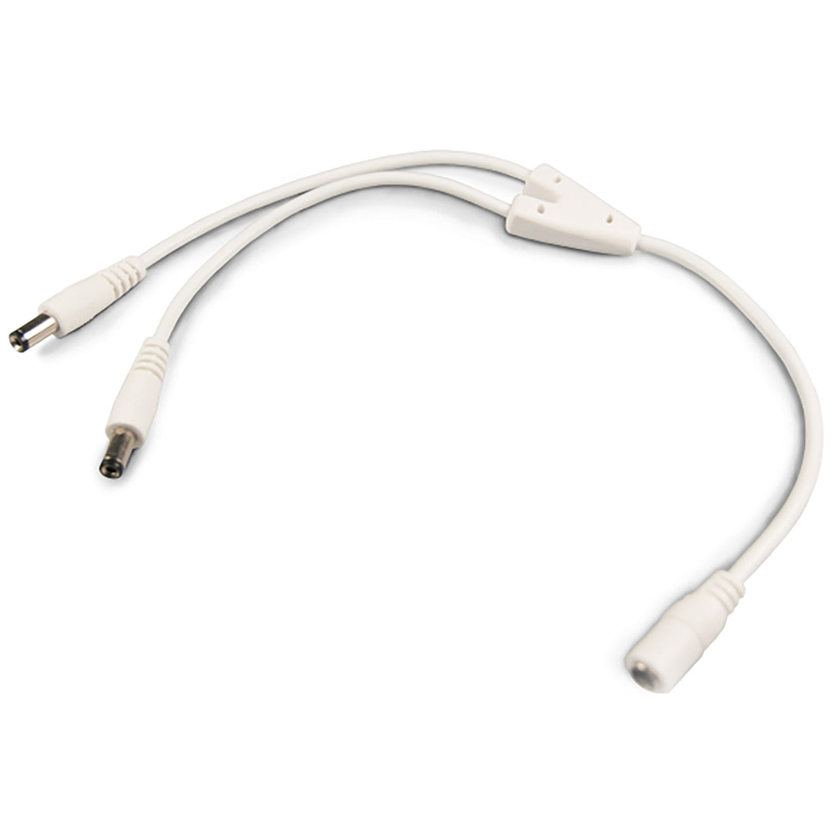 Connector | ronde stekker verdeler 2-voudig | 1x IN 2x UIT | wit