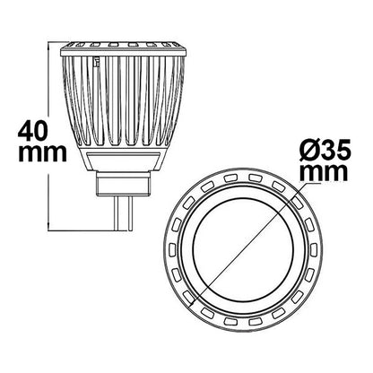 MR11 | LED-lamp | diffuus | 4W | 120° | dimbaar