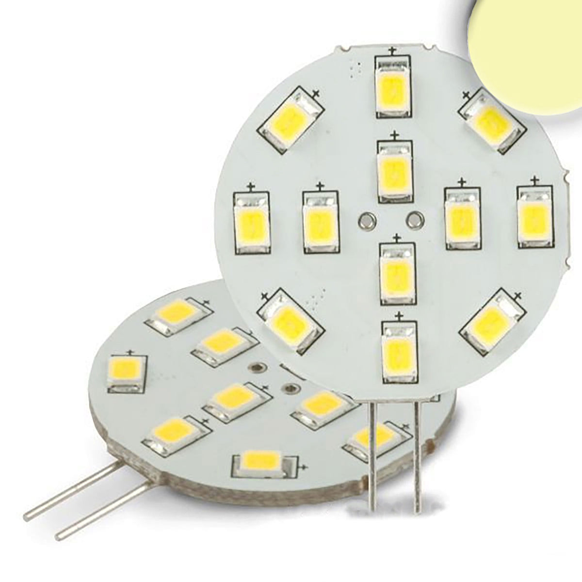 G4 | LED-lamp | 12SMD | pin zijkant | 3000K | 2W
