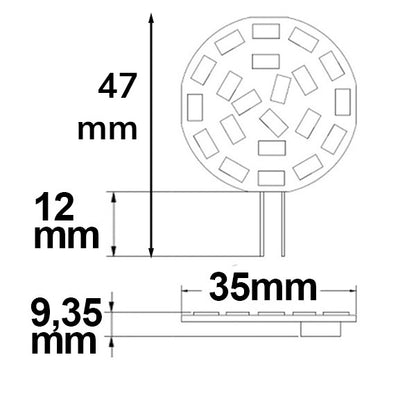 G4 21SMD | LED-lamp | pinnen aan zijkant | 3W