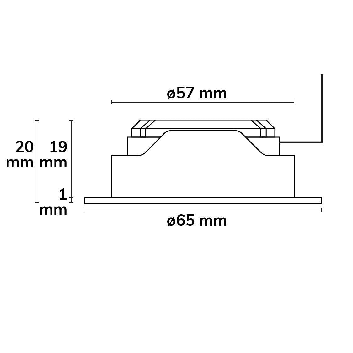 COB | Meubelinbouwspot | met reflector | 2700K | 3W | 60° | geborsteld nikkel