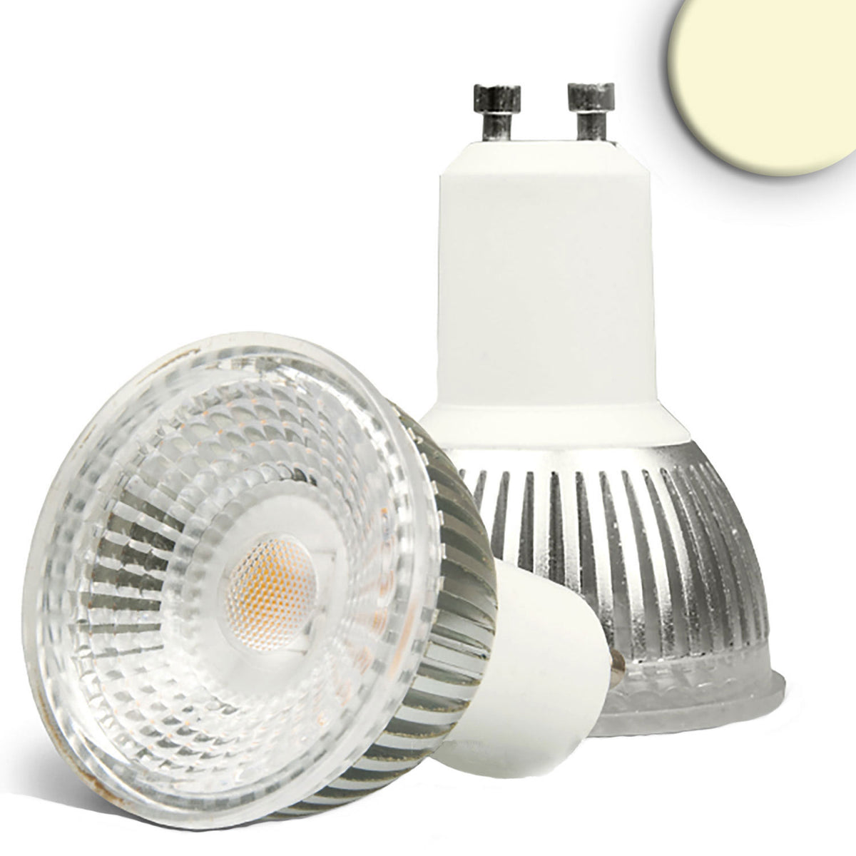 GU10 glas COB | LED-lamp | dimbaar | 6W | 70°