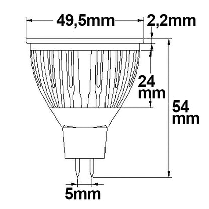 GLAS-COB | LED-lamp | MR16 | 2700K | 6W | 70° | dimbaar