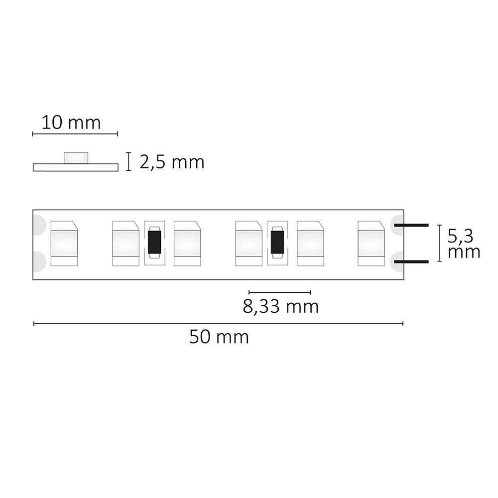 SIL825 | LED-strip | 5m | 2500K | 9,6W/m | 24V | IP20