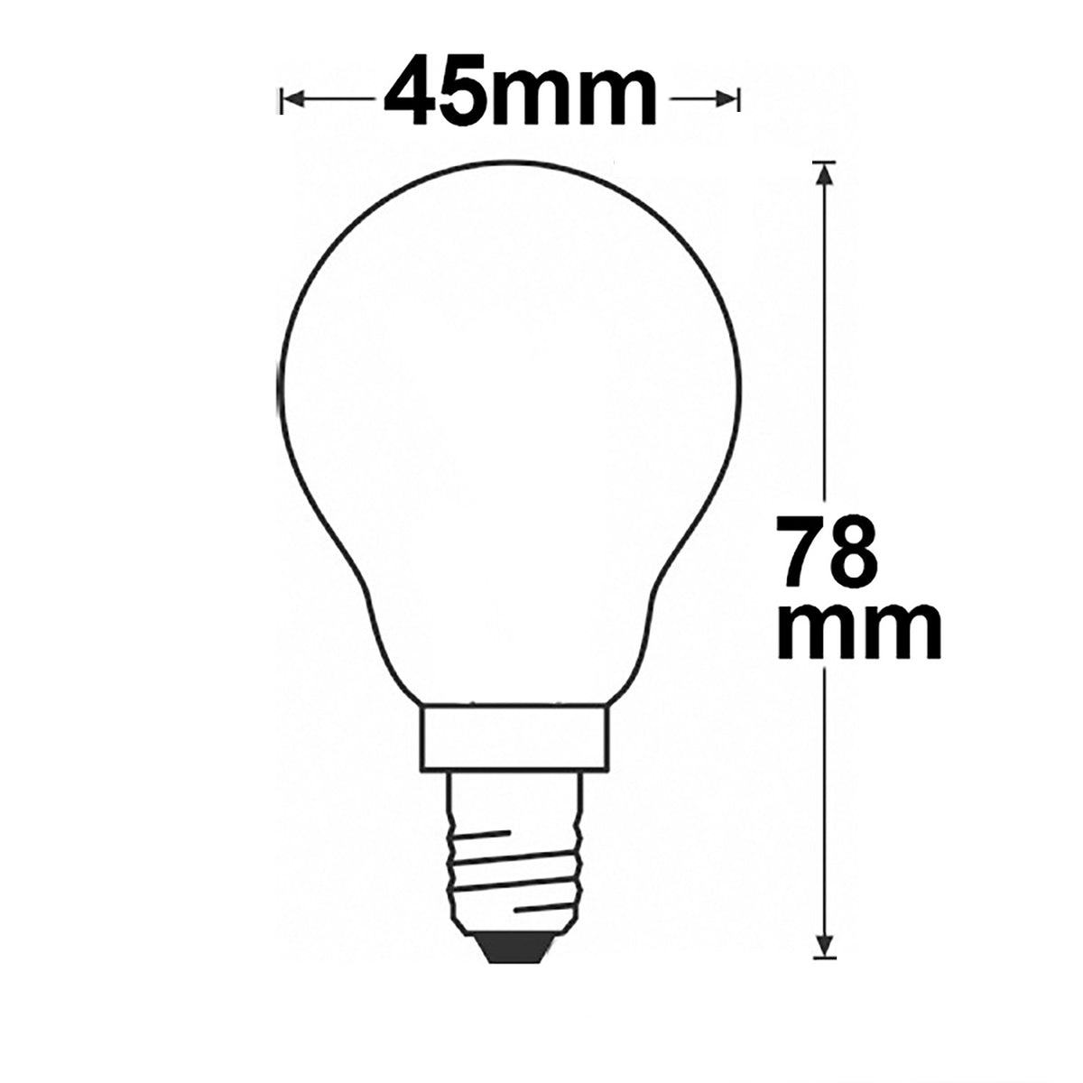 LED-lamp | E14 kogel | helder | 2700K | 4W | dimbaar