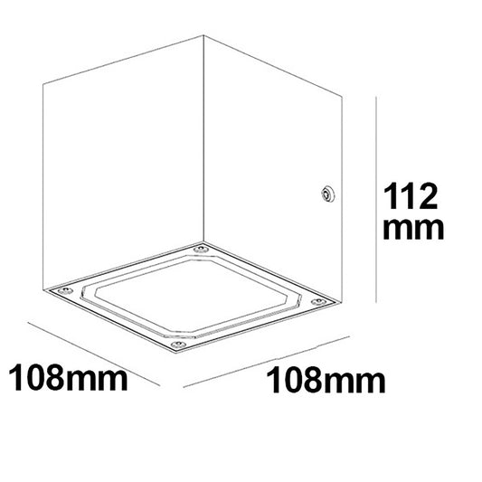 Wandlamp | Up&Down | 2xGX53 | IP44 | exclusief lichtbron