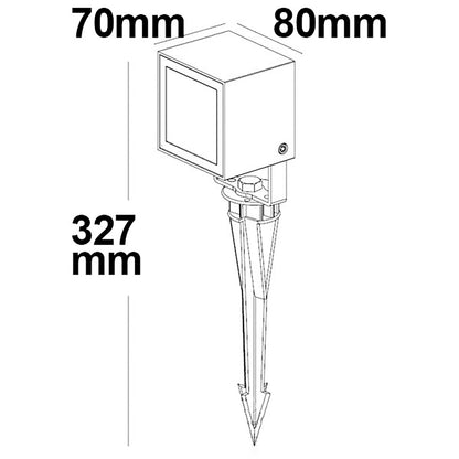 Cube | Breedstraler | prikspot | 4x2W CREE | warm wit | IP65 | antraciet
