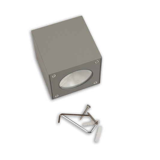 Buitenwandlamp | Up&Down | 2x3W CREE | warm wit | IP54 | zilvergrijs