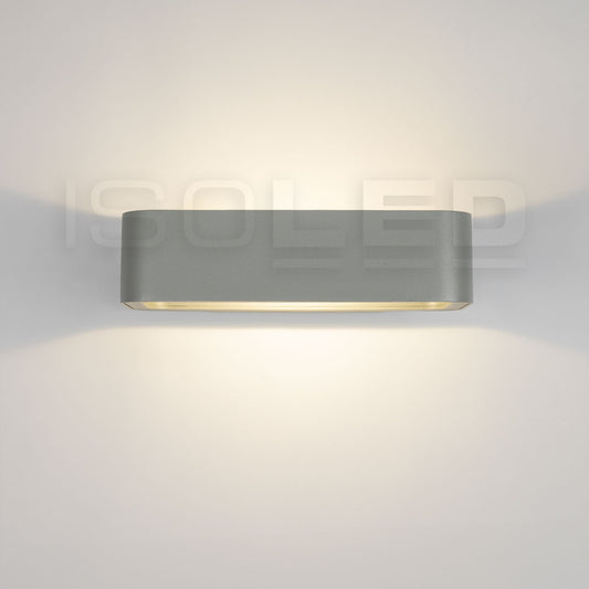 Buitenwandlamp | Up&Down | 1x7W CREE | warm wit | IP54 | zilvergrijs