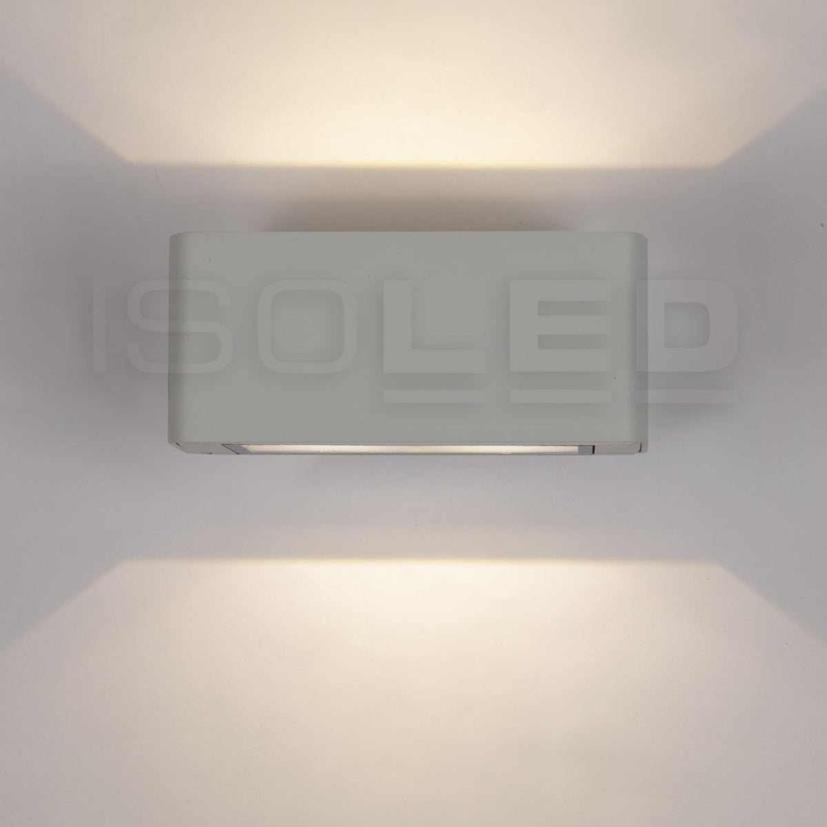Buitenwandlamp | Up&Down | 4x3W CREE | warm wit | IP54 | zilvergrijs