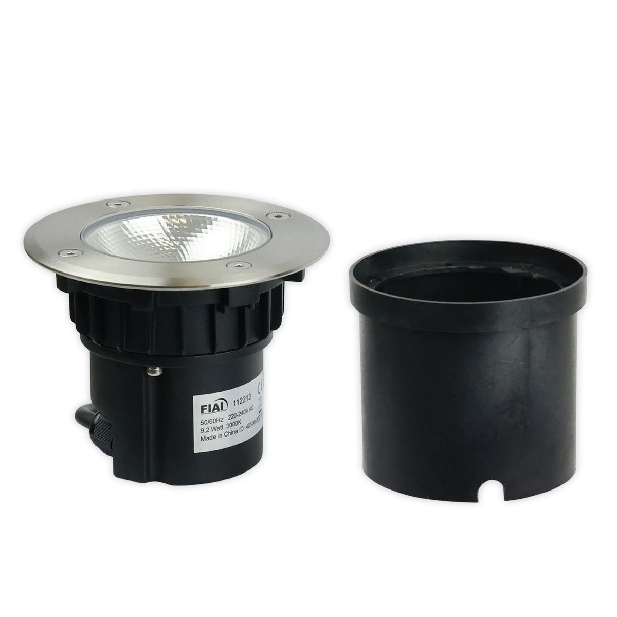 Grondspot | rond | RVS | 7W COB | warm wit | 90° | IP67