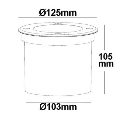 Grondspot | rond | RVS | 7W COB | warm wit | 90° | IP67
