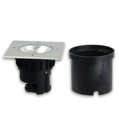 Grondspot | vierkant | RVS | 7W COB | warm wit | 90° | IP67