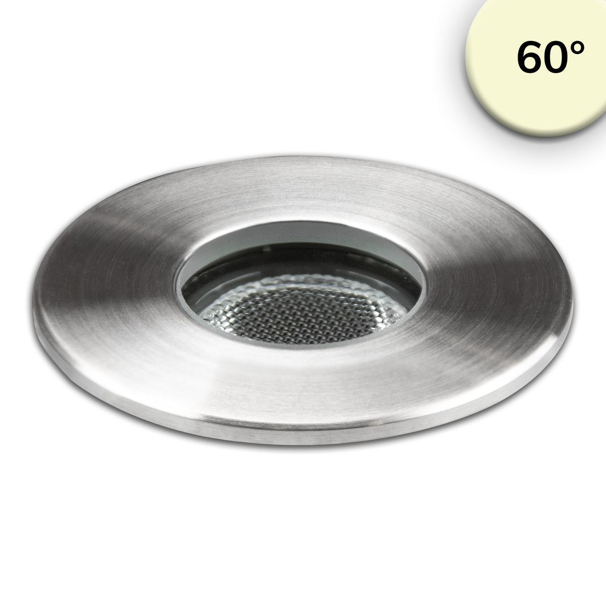 Grondspot | inbouw | RVS | 2W | warm wit | 60° | 12V | IP67