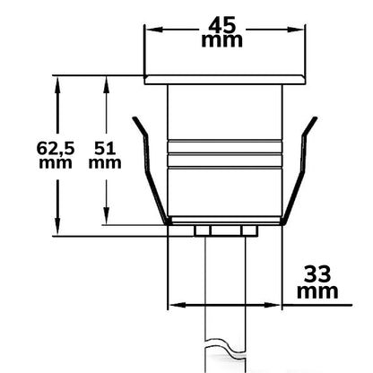 Grondspot | inbouw | RVS | 2W | warm wit | 60° | 12V | IP67