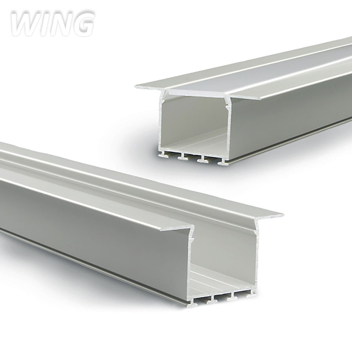 WING20 | Aluminium profiel | inbouw met rechte flens | geanodiseerd | 200cm