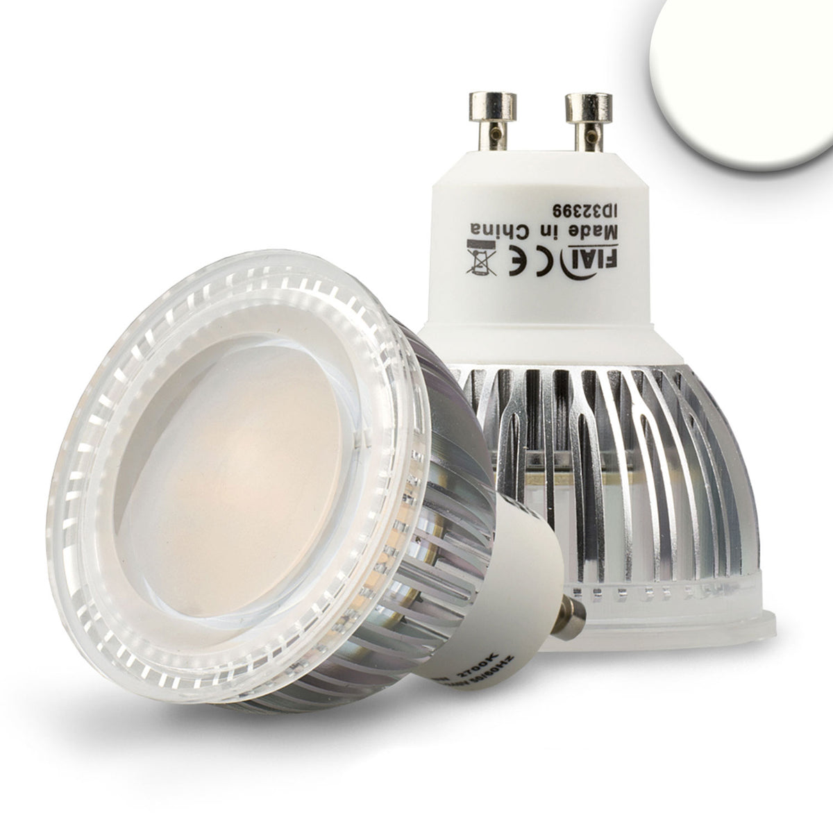 GU10 glas diffuus | LED-lamp | 6W | 120°