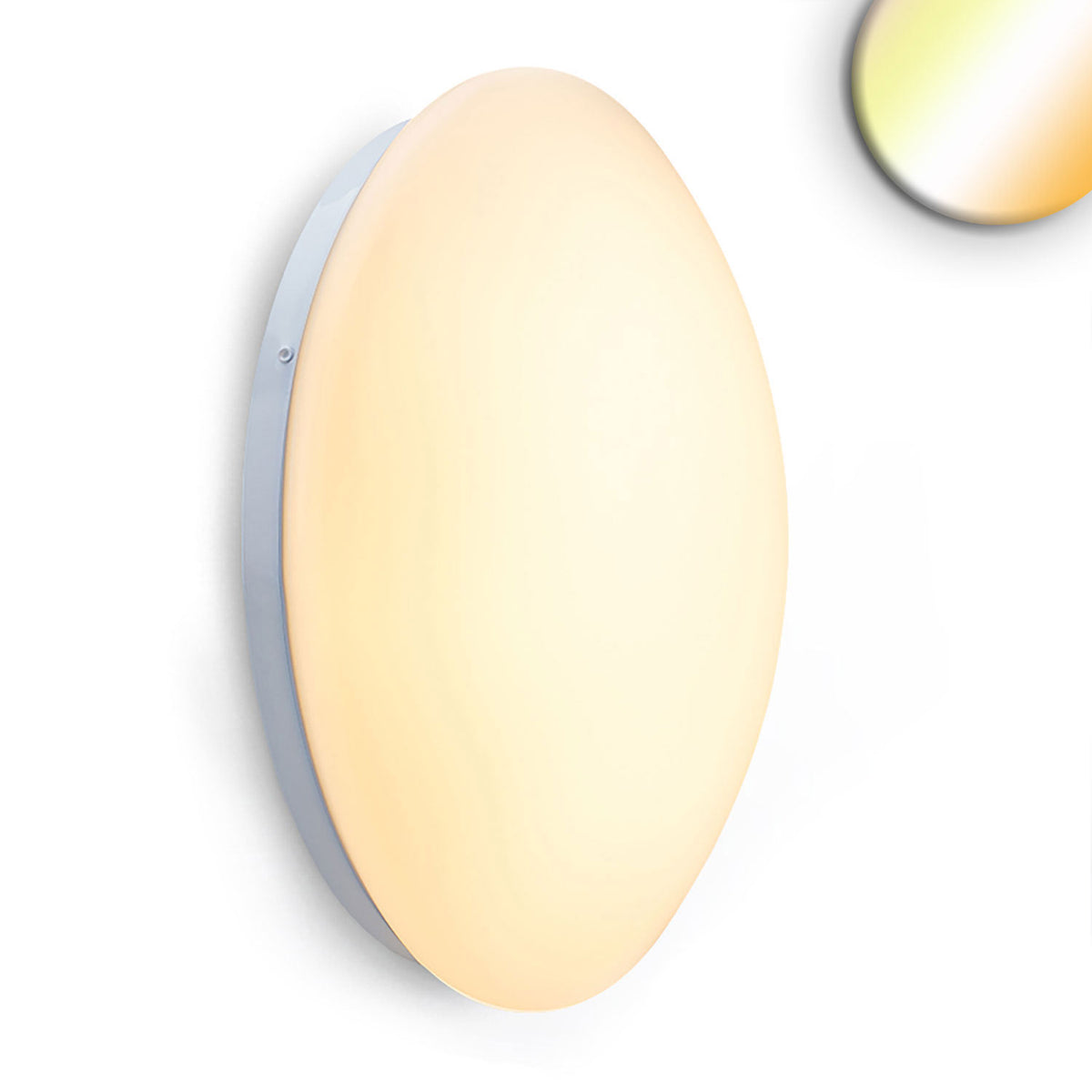 Plafondlamp | wand en plafond | rond Ø340mm | IP42 | CCT 2700/3000/4000K | 18W | wit