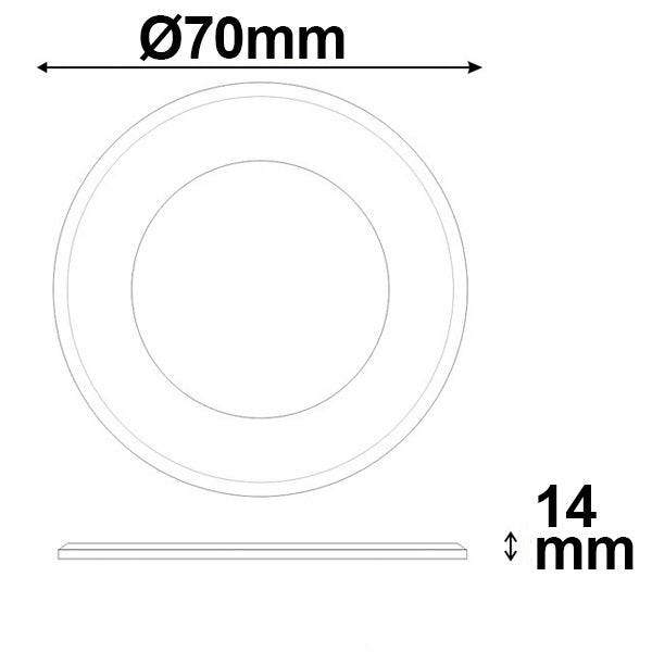 MiniAMP Slim | Inbouwspot | inbouw/onderbouw | 3W | warm wit | 24V | IP52 | dimbaar | zilver