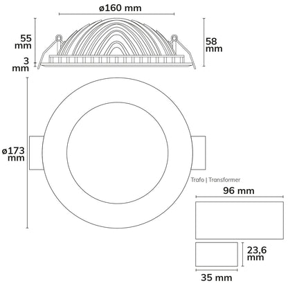 LUNA | Downlight | indirect licht | 2700K | wit