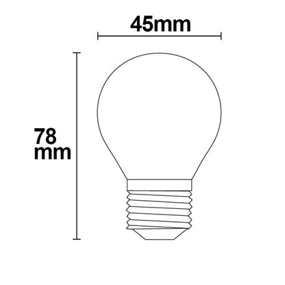LED-lamp | E27 kogel | mat | 2700K | 4W | dimbaar