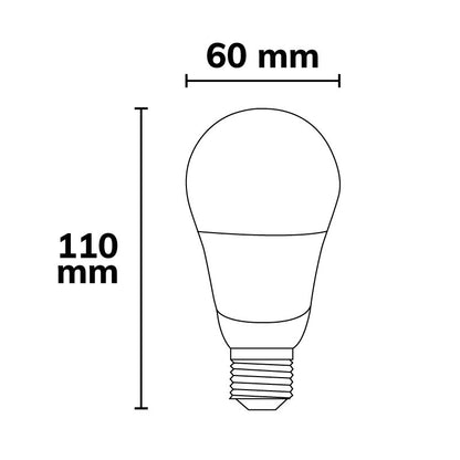 LED-lamp | E27 G60 | 3000K | 9W | 270° | wit