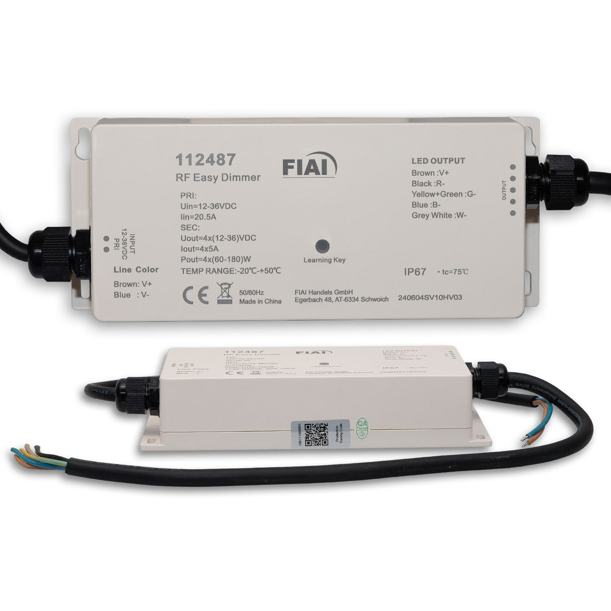Sys-One | Dimmer | draadloos PWM | 4 kanalen | 12-36V | 4x5A | IP66
