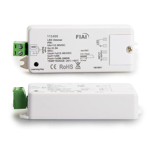Sys-One | Dimmer | draadloos/Push PWM | 1 kanaal | 12-36V 8A | 48V 4A