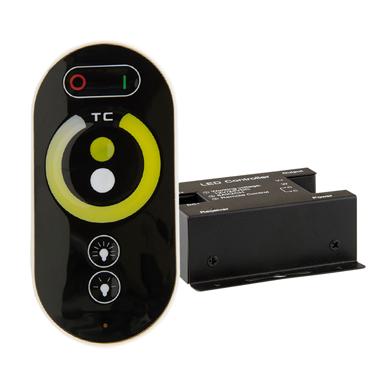 Controller | Dynamic white PWM dimmer met radio-afstandsbediening | 12-24V | 2x6A