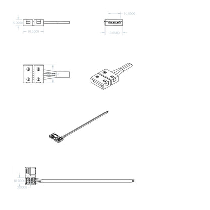 C1-310 | Connector | clipconnector met kabel | 3-polig | 10mm | max. 5A