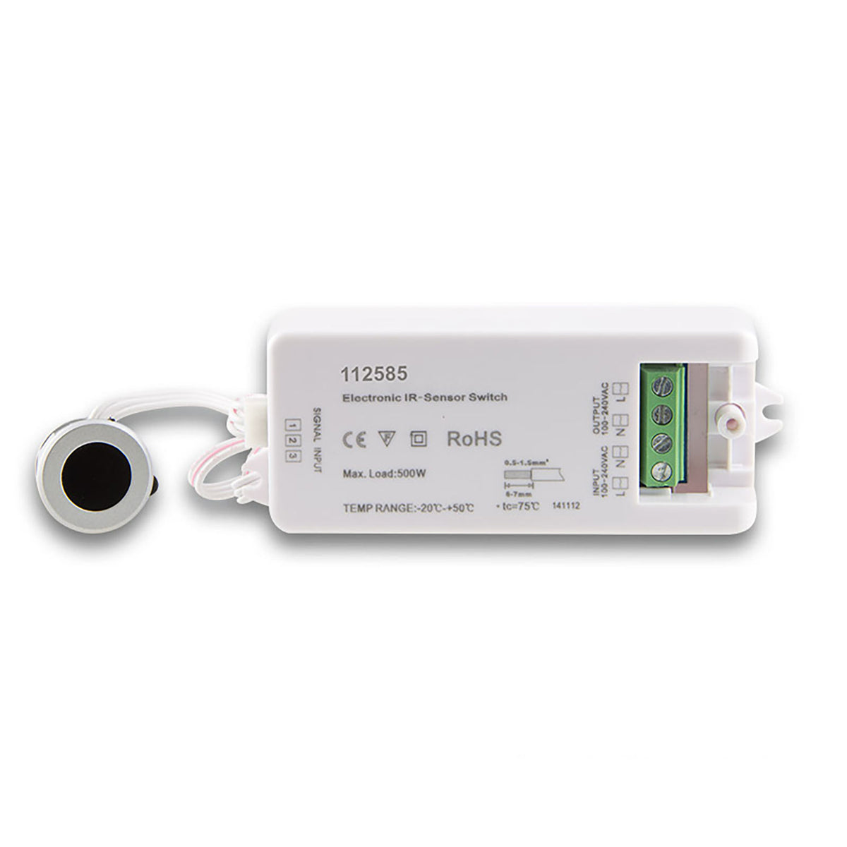Sensor | veegschakelaar | sensorkop zilver | 6cm | 230V | 500VA