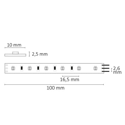SIL830/860 CCT | LED-strip | 5m | 3000-6000K | 5W+5W | 24V | IP20