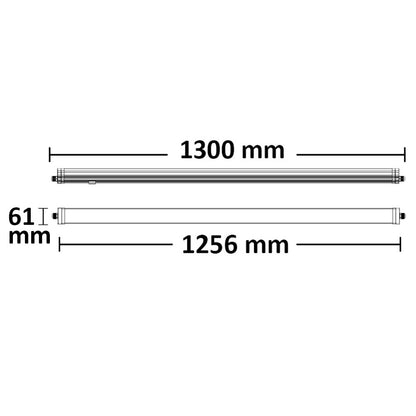 Lineaire armatuur | 130cm | IP65 | 36W | neutraal wit