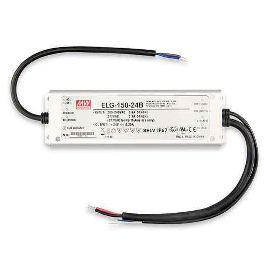 MW ELG-150-24B | LED driver | 24V | 0-150W | 1-10V dimbaar | IP67