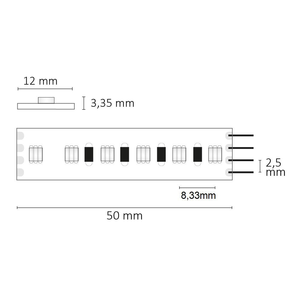 HEQ HighPower RGB | LED-strip | 5m | 28,8W/m | 120 LED/m | 24V | IP20