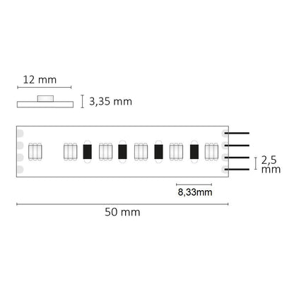 HEQ HighPower RGB | LED-strip | 5m | 28,8W/m | 120 LED/m | 24V | IP20