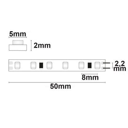 MICRO CRI942 | LED-strip | 5m | 4200K | 9,6W/m | 120 LED/m | 24V | IP20