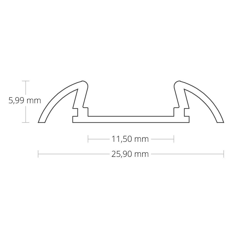 EC40 | Profielaccessoire | eindkap grijs voor SURF11 | met kabeldoorvoer | 1 stuk