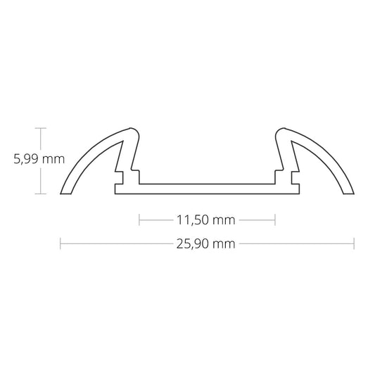 EC40 | Profielaccessoire | eindkap grijs voor SURF11 | met kabeldoorvoer | 1 stuk