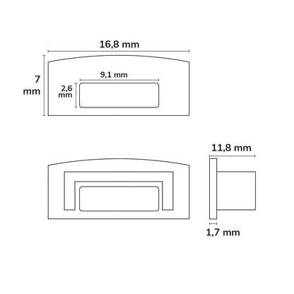 EC36W | Profielaccessoire | eindkap wit met kabeldoorvoer | voor SURF12 BORDERLESS FLAT/COVER3