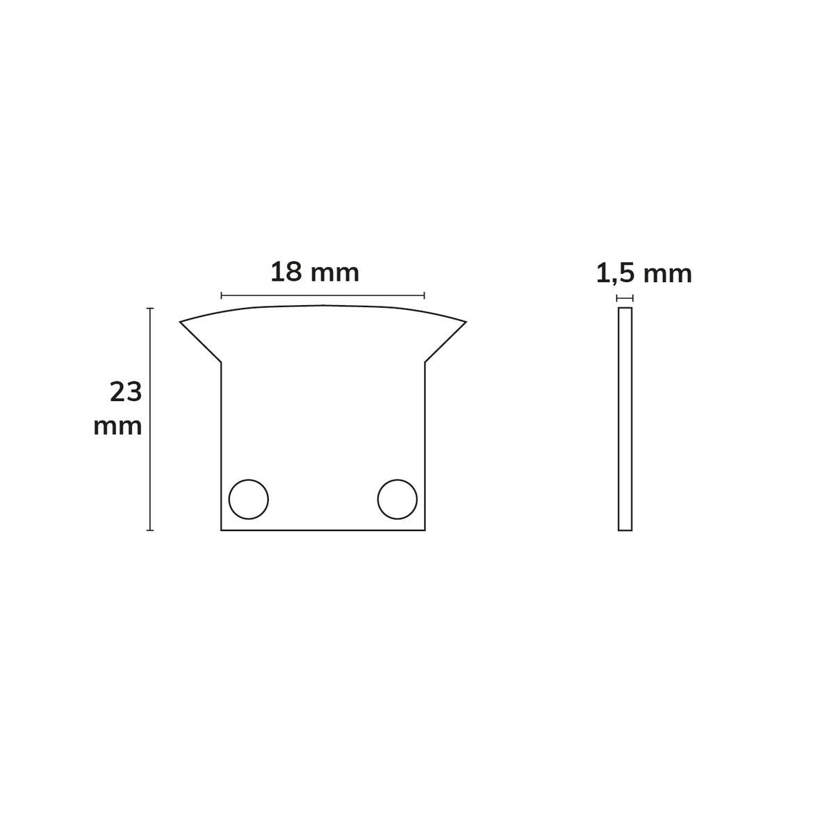 EC27 | Profielaccessoire | eindkap aluminium voor DIVE12 FLAT + TUNNEL | 2 stuks