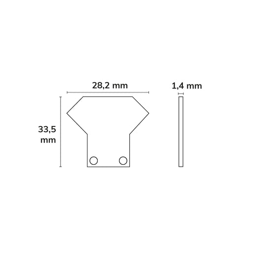 EC33 | Profielaccessoire | eindkap aluminium voor CORNER12 + TUNNEL | 2 stuks