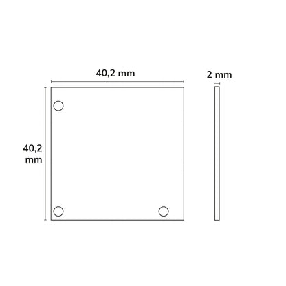 EC52 | Profielaccessoire | eindkap aluminium voor LAMP35(EDGE)/CORNER20 + COVER16 | 2 stuks